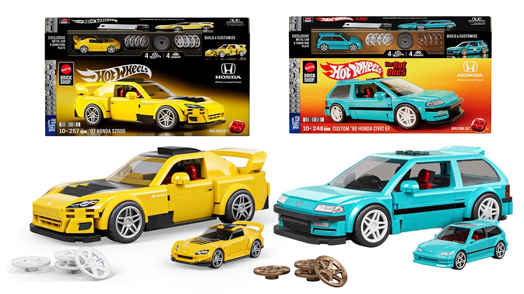 Hondy smerujú priamo do garáže Mattel Brick Shop