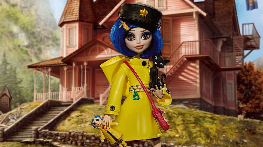 Bábika Monster High Coraline Skullector je roztomilá ako gombík.