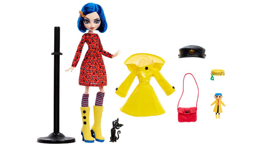 Bábika Monster High Coraline Skullector je roztomilá ako gombík.