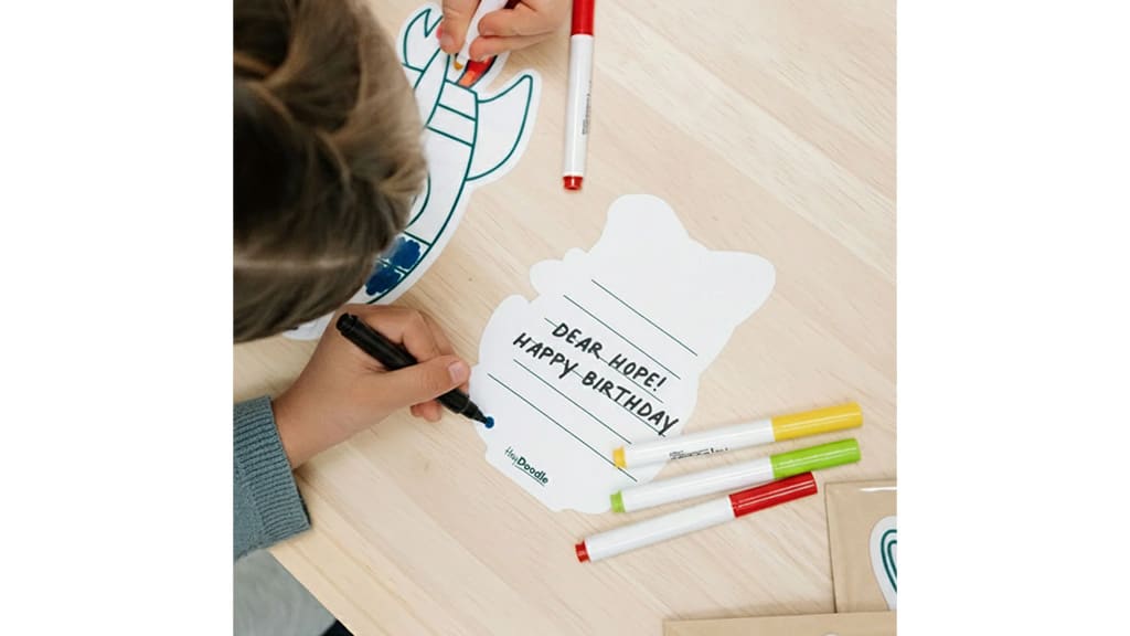 HeyDoodle kreatív farbiace pohľadnice
