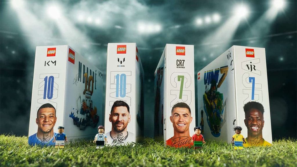 LEGO zažiarilo s novými futbalovými setmi predstavujúcimi populárnych športovcov