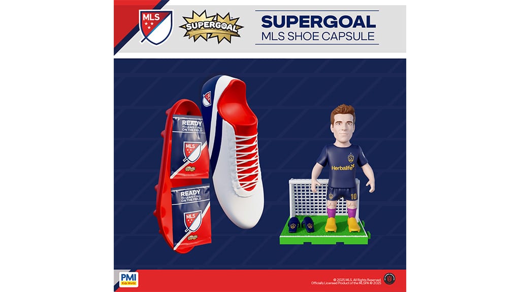 PMI Kids International Supergól MLS topánková kapsula zberateľské prekvapivé figúrky