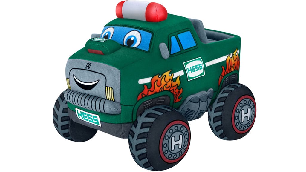 Nové plyšové nákladné auto Hess Monster Truck dokonca aj svieti