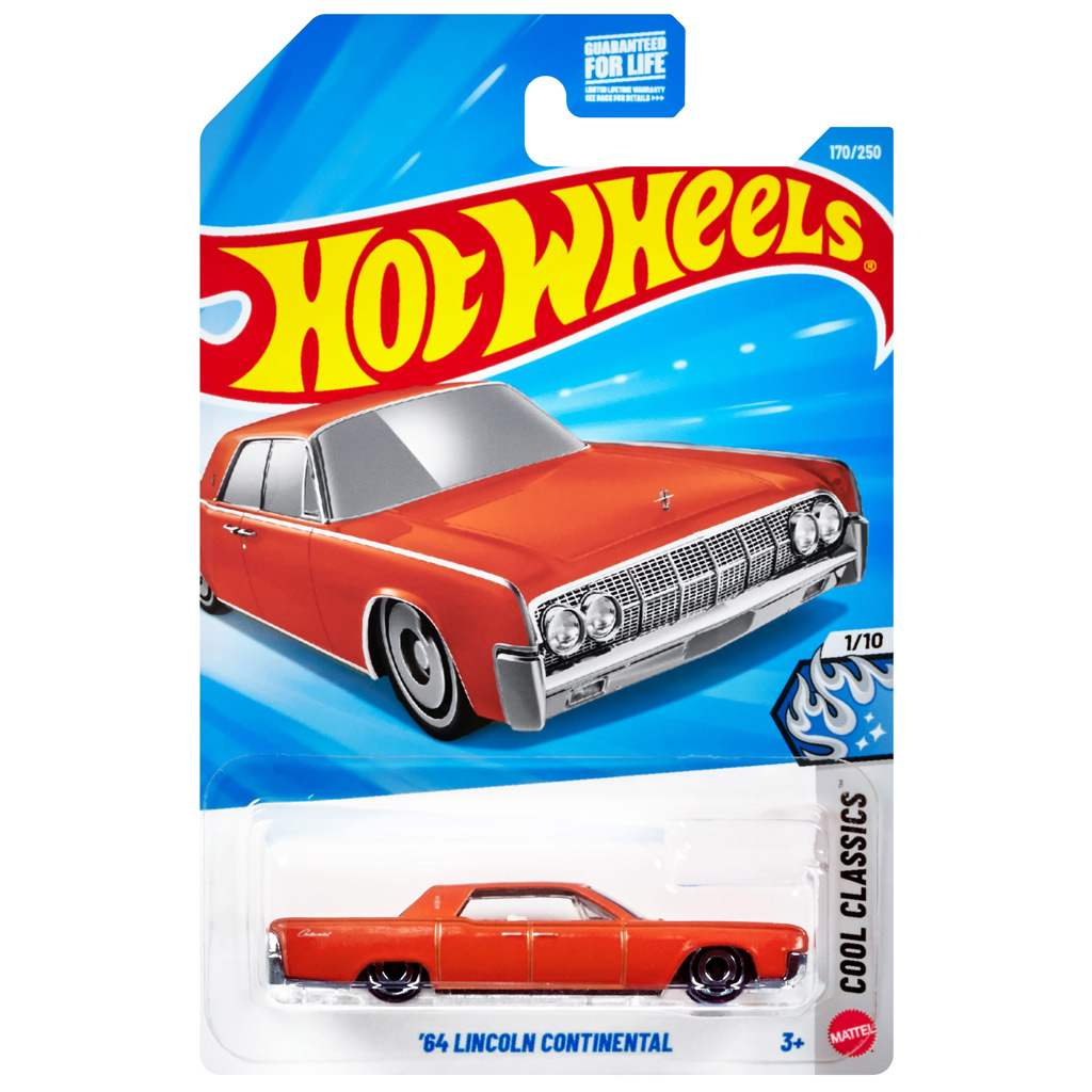 Hot Wheels: '64 Lincoln Continental oranžové autíčko 1/64 - Mattel kép 1