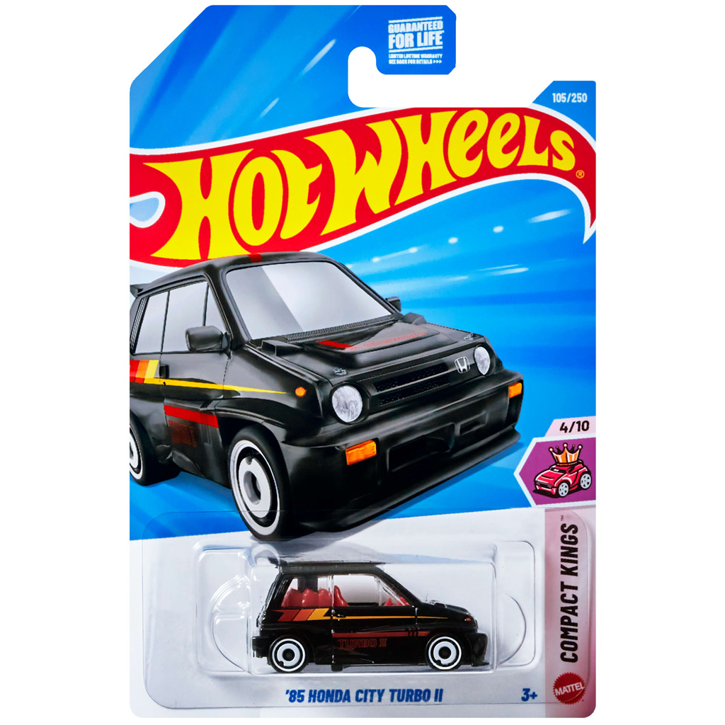 Hot Wheels: '85 Honda City Turbo II čierne autíčko 1/64 - Mattel kép 1