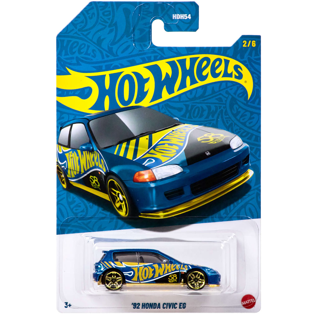 Hot Wheels Pearl & Chrome: '92 Honda Civic EG autíčko 1/64 - Mattel kép 1
