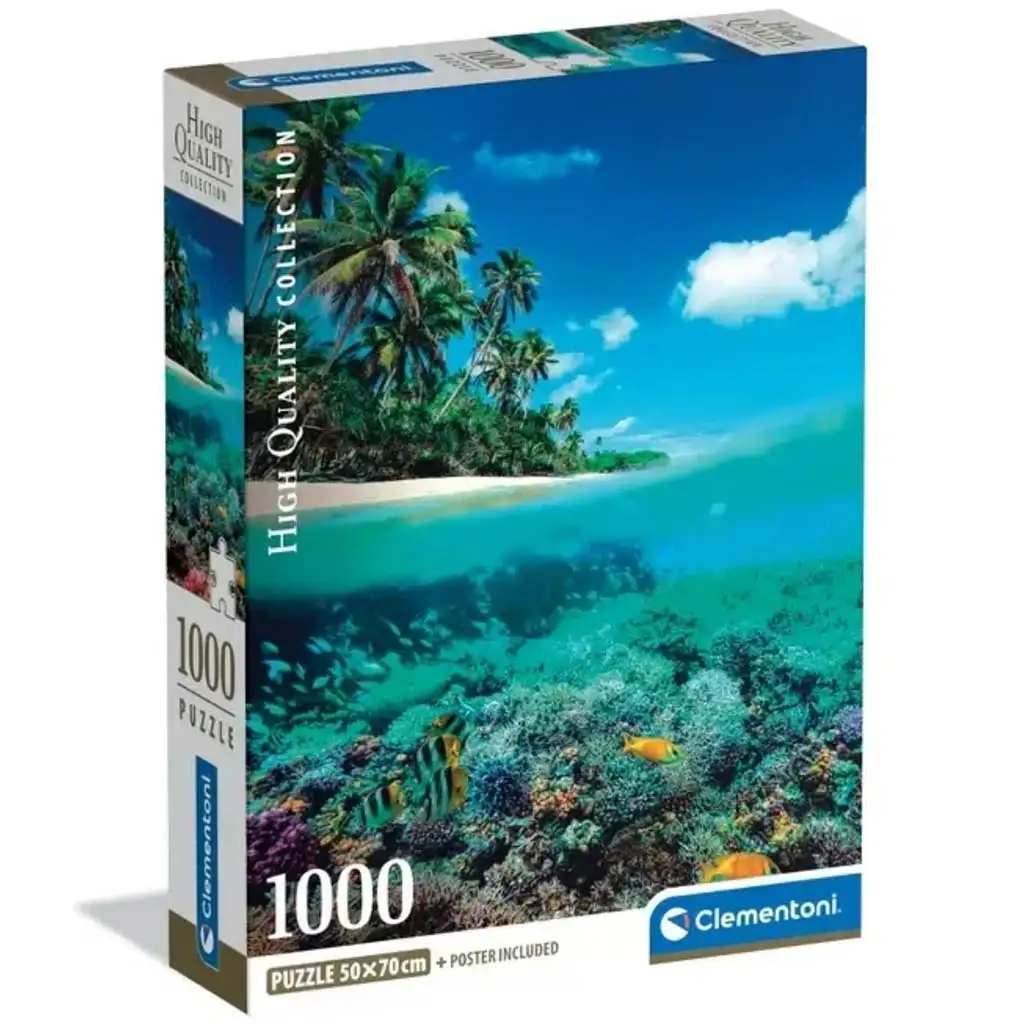 Dovolenka na ostrove s 1000-dielikovým HQC puzzle plagátom - Clementoni kép 1