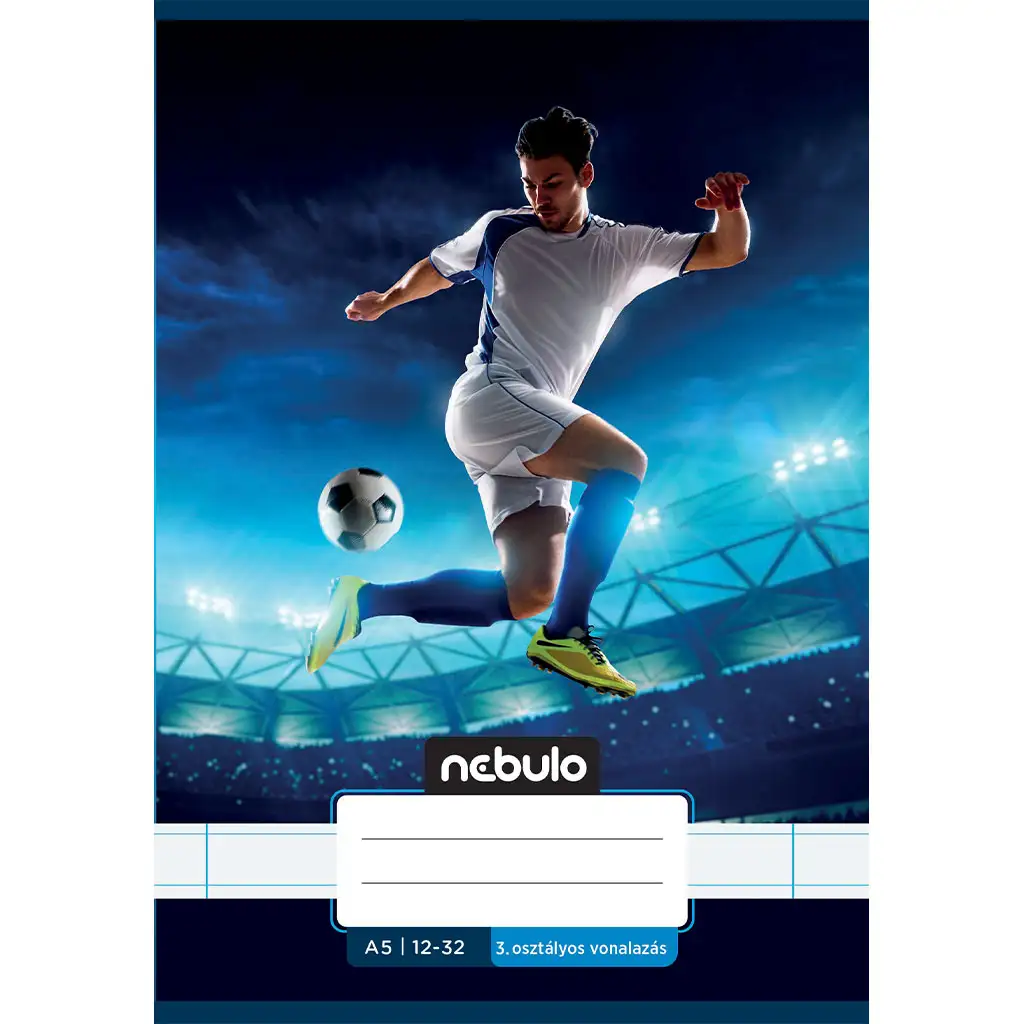 Nebulo: Zošit pre 3. ročník s linajkami A5 12-32 Štýlové vzory - Futbalista