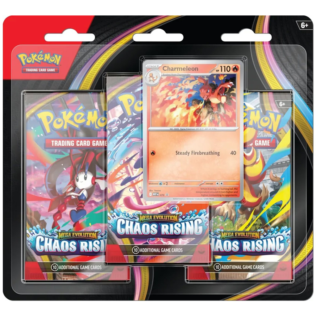 Pokémon TCG: Mega Evolution Chaos Rising - blister s 3 balíčkami