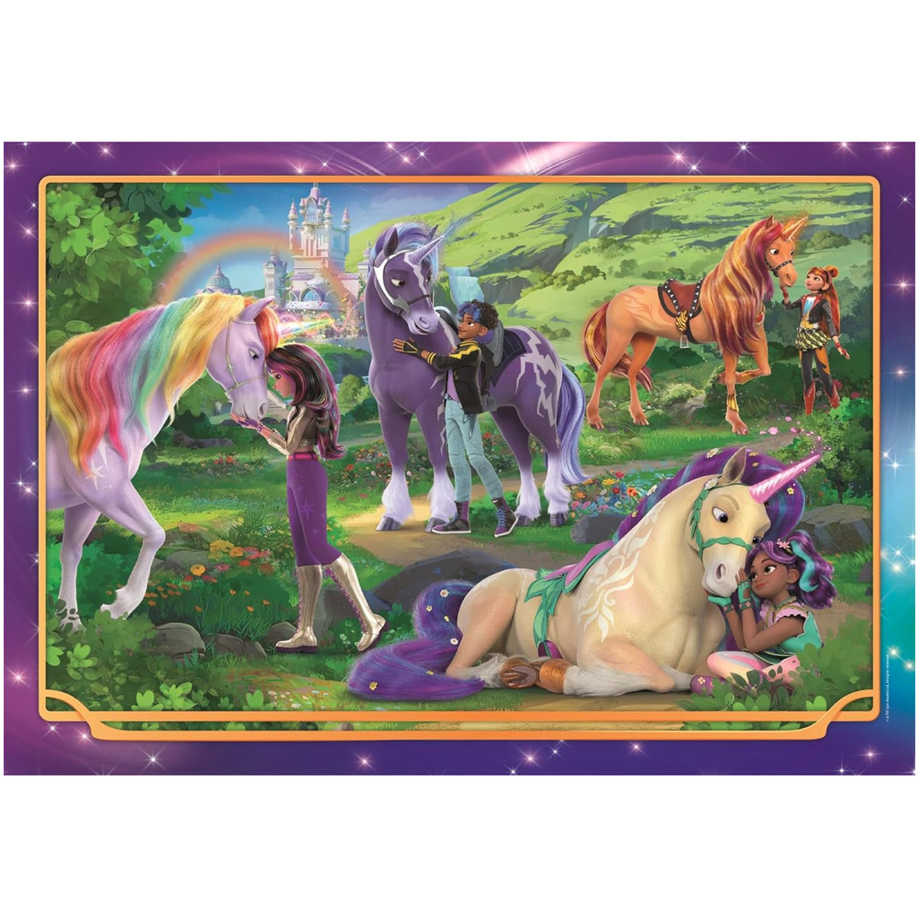 Unicorn Academy dúhové priateľstvo 104-dielne Supercolor puzzle - Clementoni kép 2