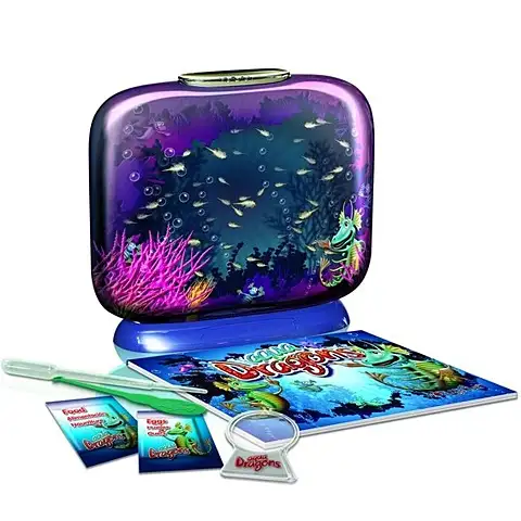 Aqua Dragons - Vodné dráčiky s akváriom s LED svetlom set kép 2