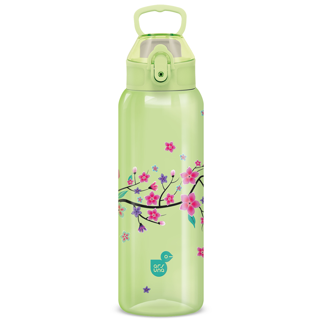 Ars Una: 3D Beach Flowers zelená kvetinová fľaša bez BPA 700 ml kép 1