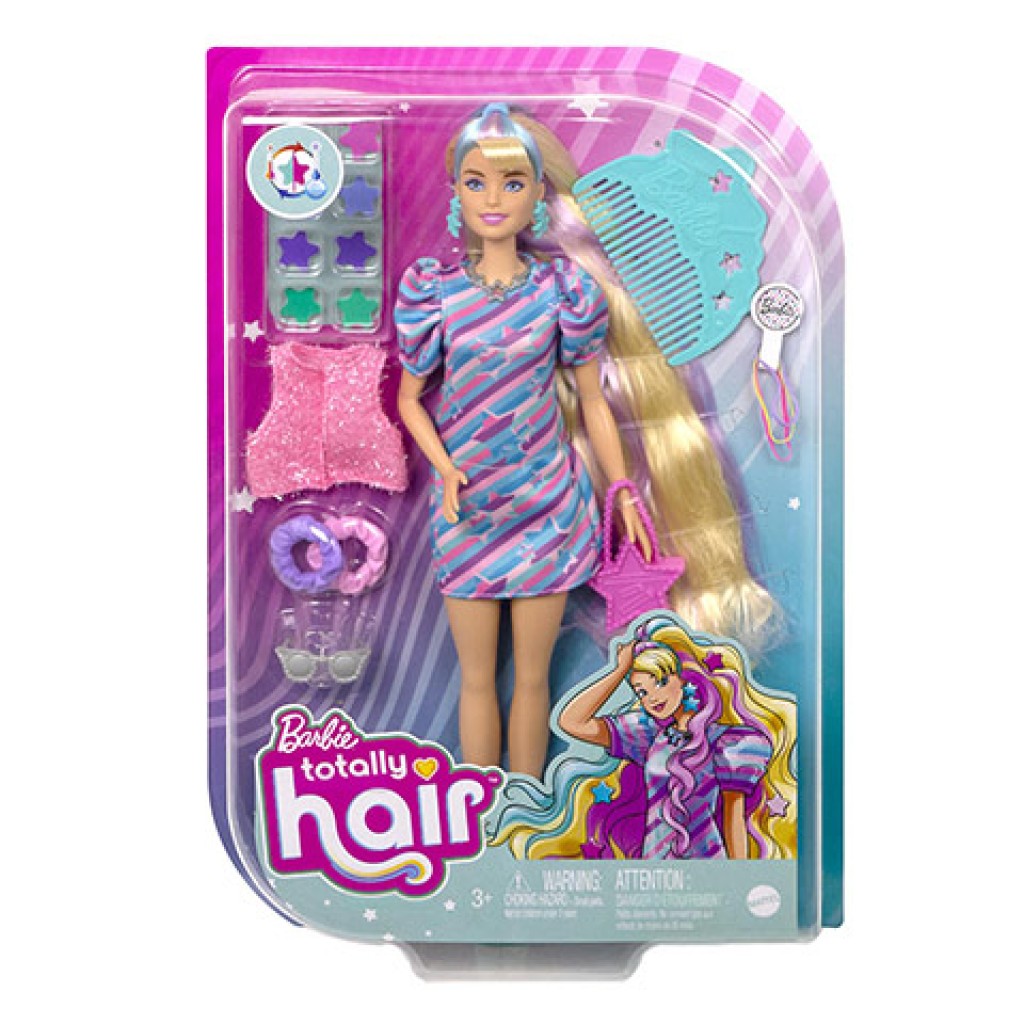 Barbie: Totally hair bábika - Hviezda - Mattel kép 1