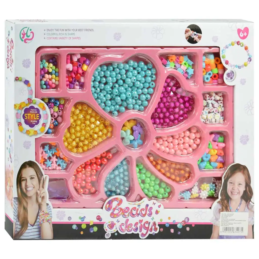 Beads Design: Set na výrobu šperkov 500+ farebných perál a kvetov kép 1