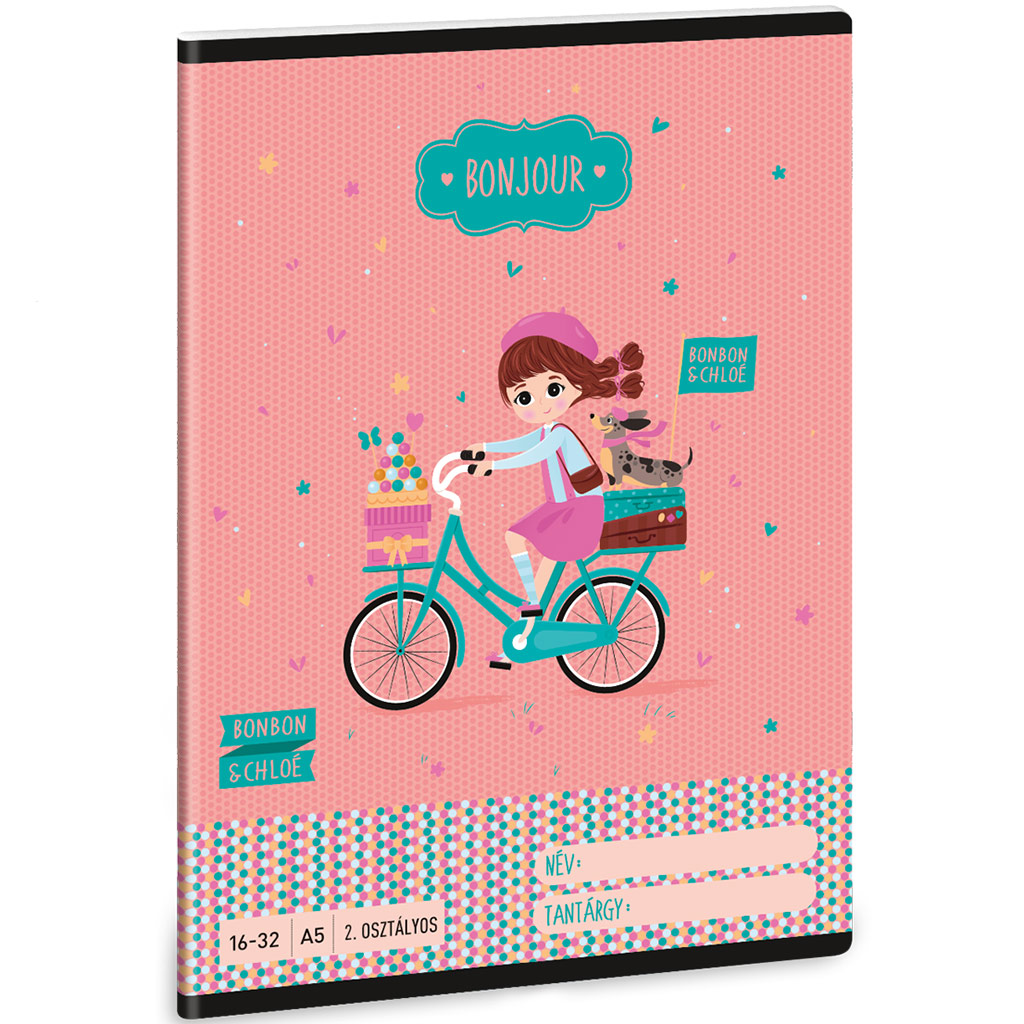 Ars Una: Bonjour 2.ročníkový linkovaný zošit A/5 16-32 kép 1