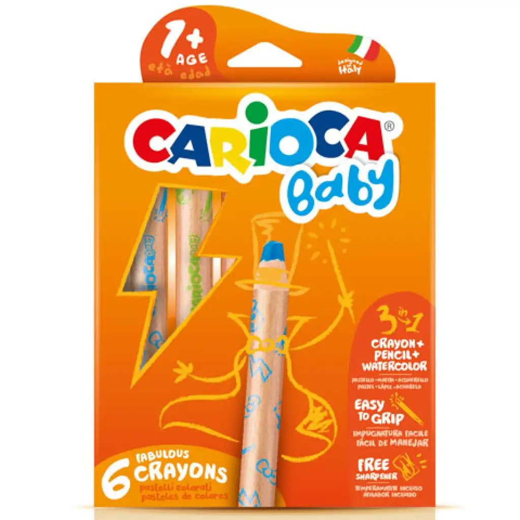 Carioca: 3 v 1-nom voskovky pre najmenších 6 kusov kép 1