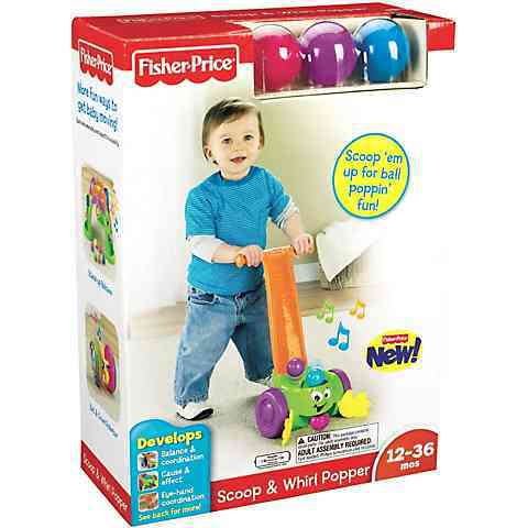 Chodítko Scoop & Whirl s farebnými loptičkami - Fisher Price kép 1