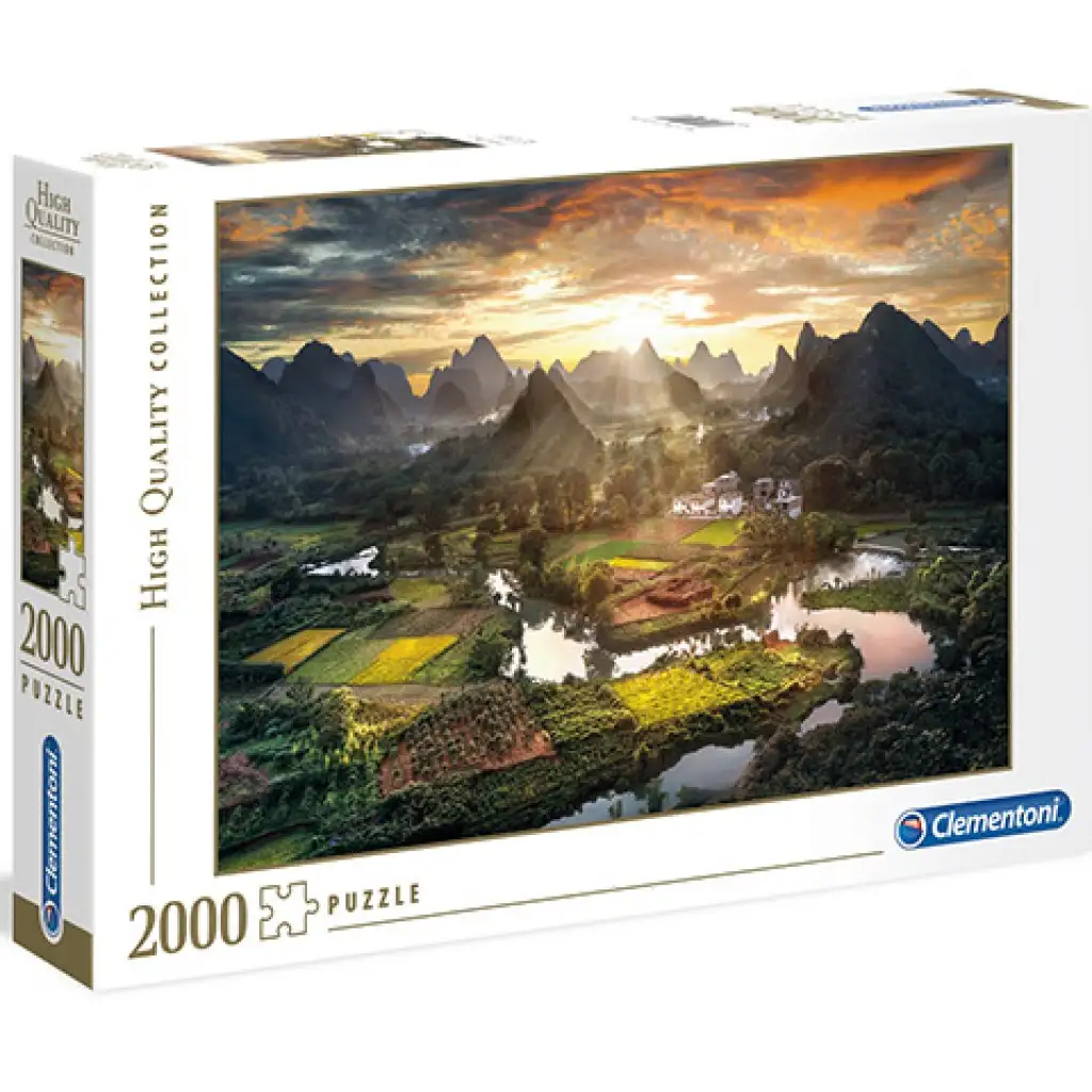 Čínska krajina HQC 2000 dielne puzzle - Clementoni kép 1