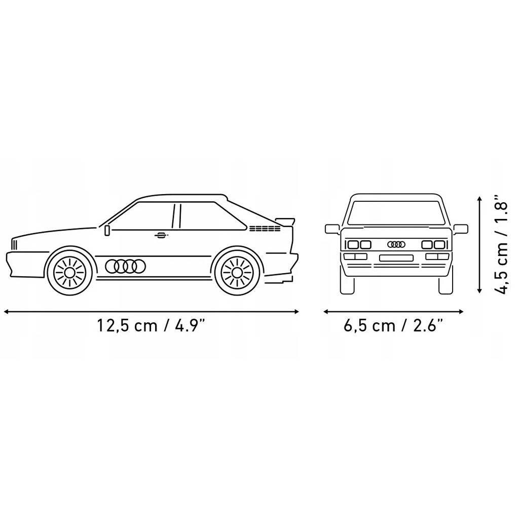 COBI: Audi Quattro 1980 biele auto stavebnica (24665) kép 4