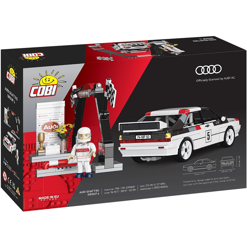 COBI: Audi Quattro Group 4 auto stavebnica (24666) kép 5