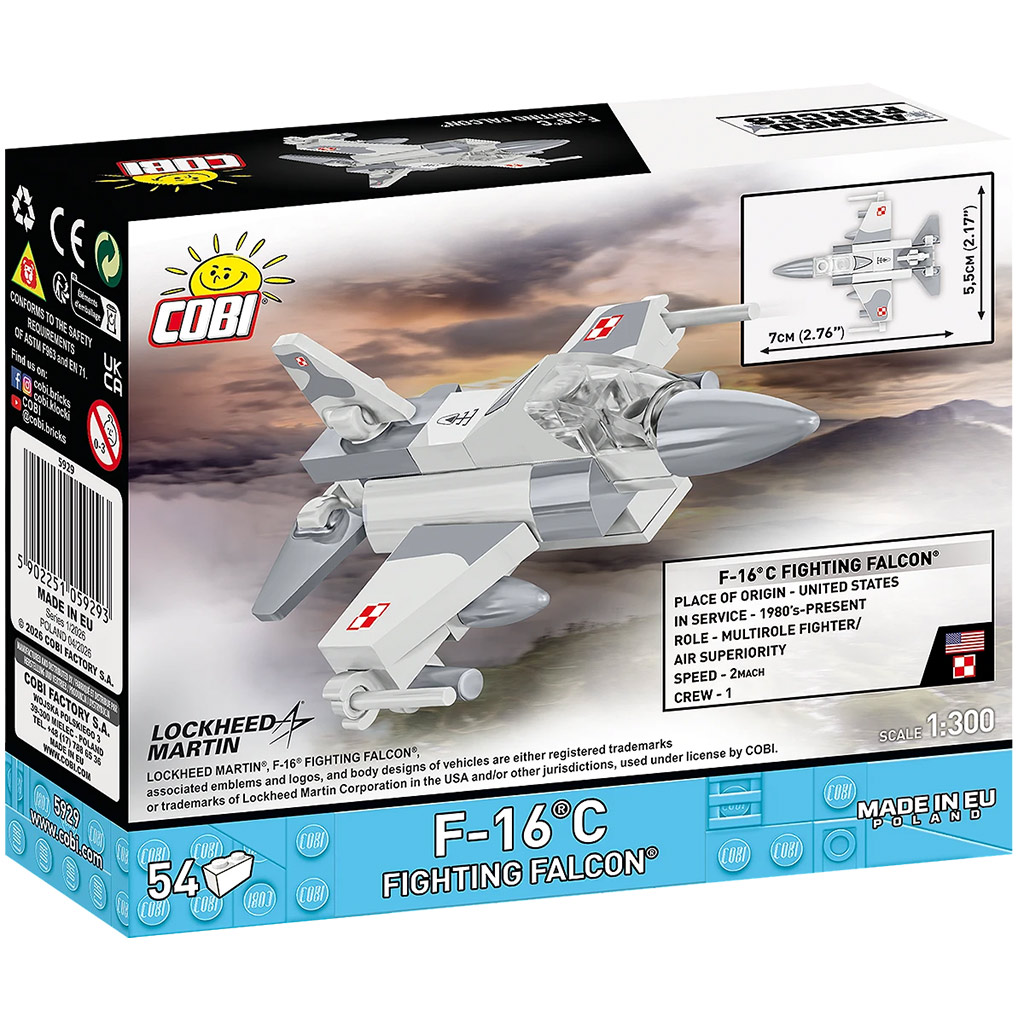 COBI: Ozbrojené sily F-16C Fighting Falcon stavebnica (5929) kép 4