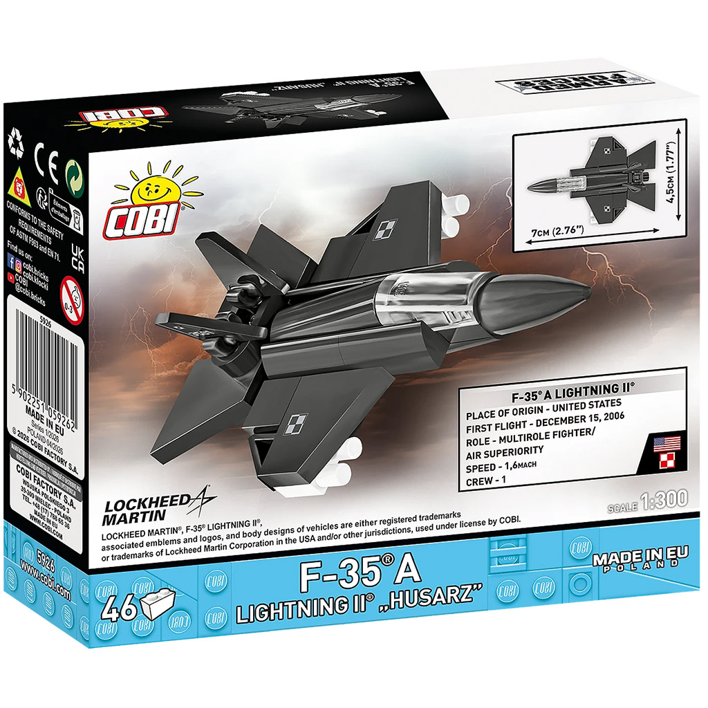 COBI: Ozbrojené sily F-35A Lightning II "Husarz" stavebnica kép 4