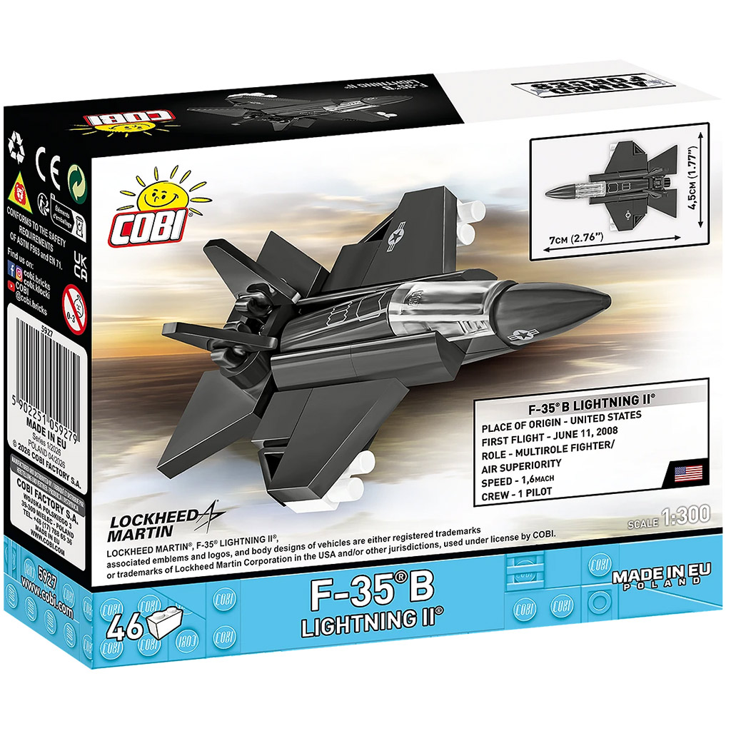 COBI: Ozbrojené sily F-35B Lightning II stavebnica (5927) kép 4
