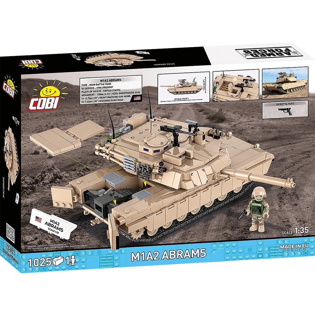 COBI: Ozbrojené sily M1A2 Abrams stavebnica (2632) kép 6