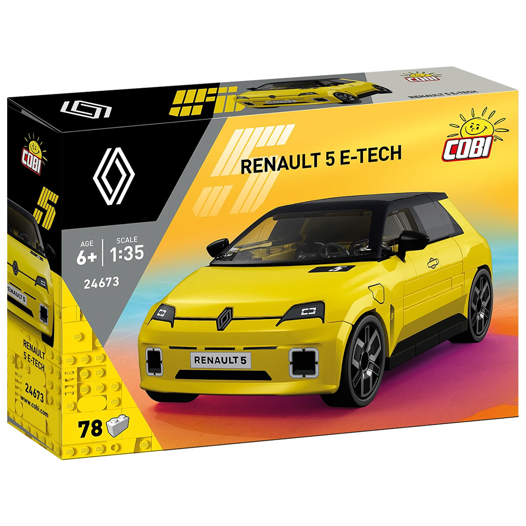 COBI: Renault 5 E-Tech žlté auto stavebnica (24673) kép 1