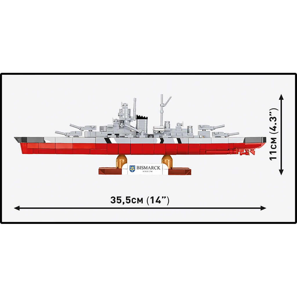 COBI: WW II Bitevník Bismarck stavebnica (4854) kép 4
