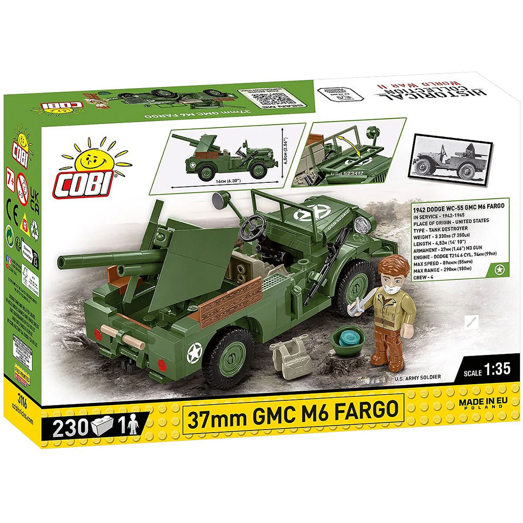 COBI: WW II 37mm GMC M6 Fargo stavebnica (3116) kép 6
