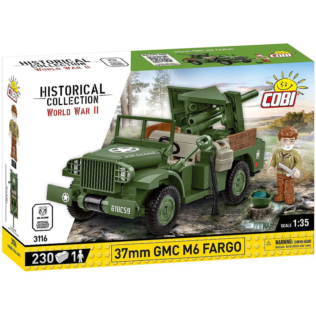 COBI: WW II 37mm GMC M6 Fargo stavebnica (3116) kép 1