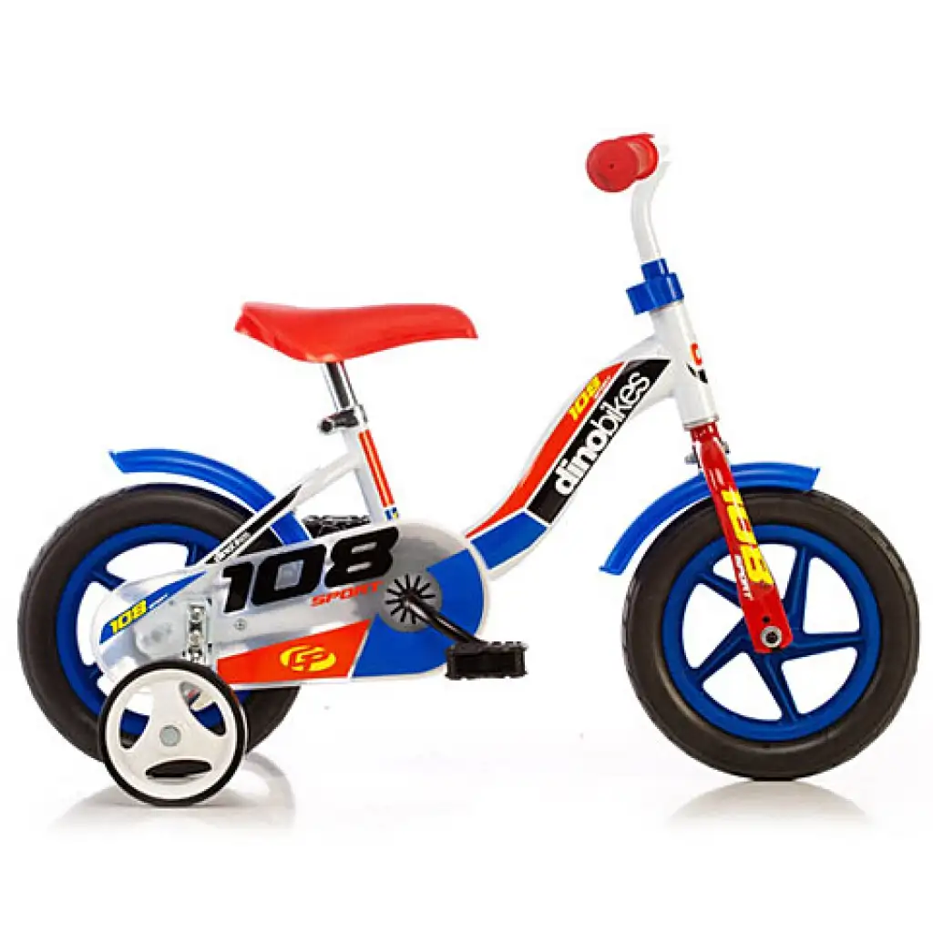 Detský bicykel bielo-červeno-modrý 10" kép 1