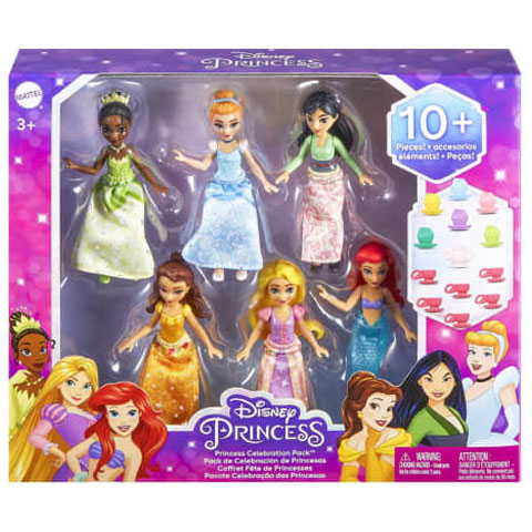 Disney Princess: Mini bábika princezničky 6 dielny set - Mattel kép 1