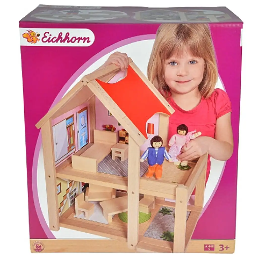 Drevený domček pre bábiky - Eichhorn kép 1