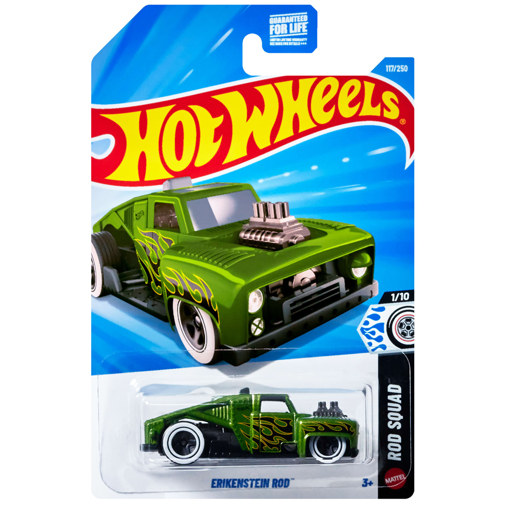 Hot Wheels: Erikenstein Rod zelené autíčko 1/64 - Mattel kép 1