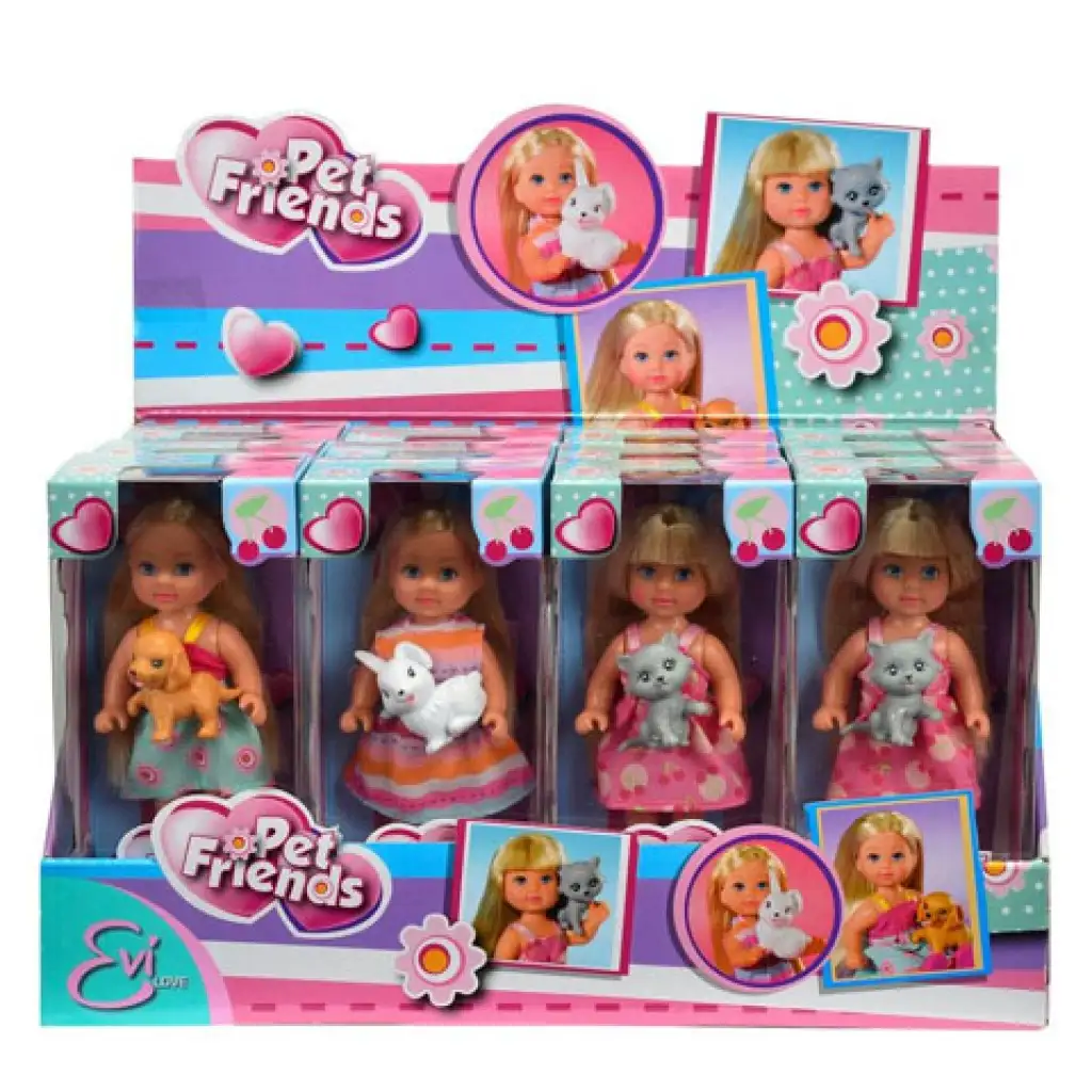 Evi Love Bábika Evička so zvieratkom - 3 druhy - Simba Toys kép 1
