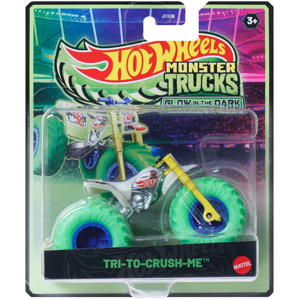 Hot Wheels Monster Trucks: Try-To-Crush-Me svietiaci autíčko 1/64 - Mattel kép 1