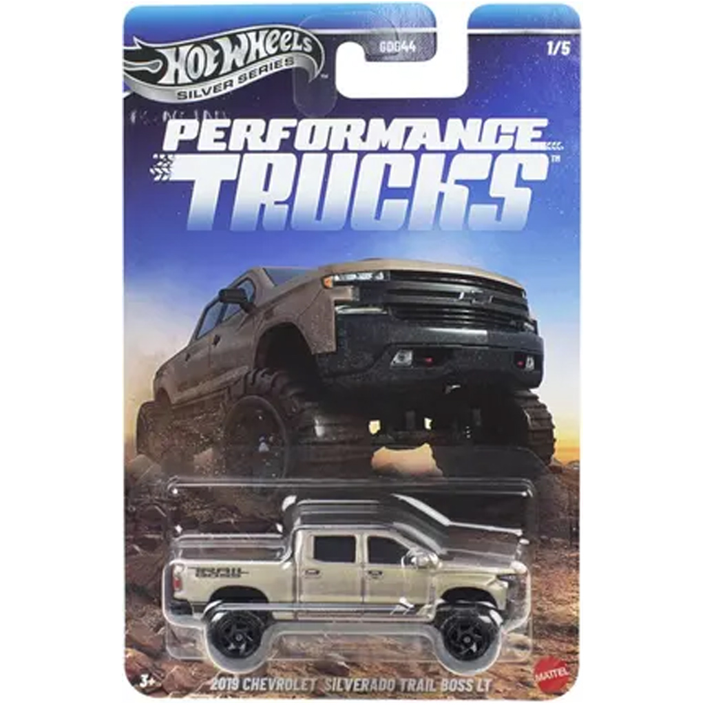 Hot Wheels Silver Series: 2019 Chevrolet Silverado Trail Boss LT autíčko 1/64 - Mattel kép 1