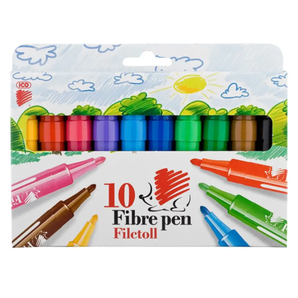 ICO: Popisovače Ježko 1-3mm, 10farieb kép 1