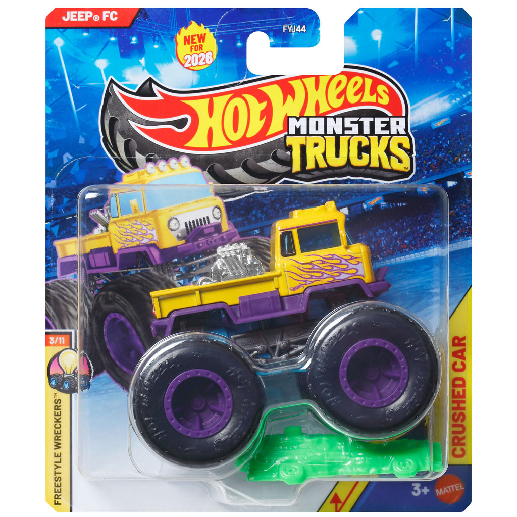 Hot Wheels Monster Trucks: Jeep FC monster autíčko 1/64 - Mattel kép 1
