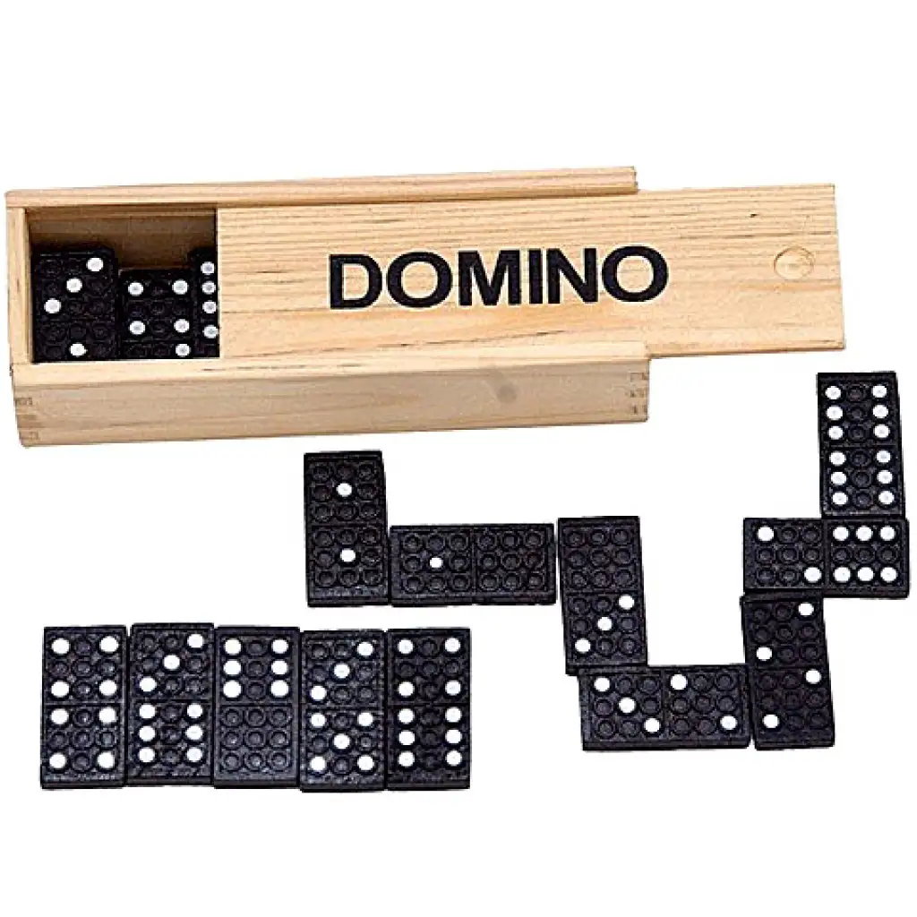 Klasické domino v drevenej krabici kép 1