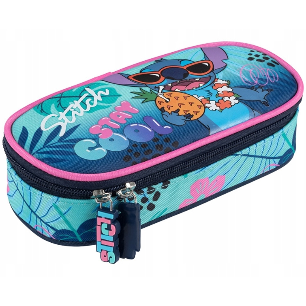 Disney Stitch Stay cool s nápisom oválny peračník PC01 23x9,5x6 cm kép 1