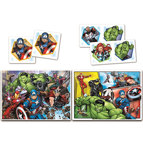 Marvel Avengers Superkit 4v1 puzzle a hrací set - Clementoni objednať ...