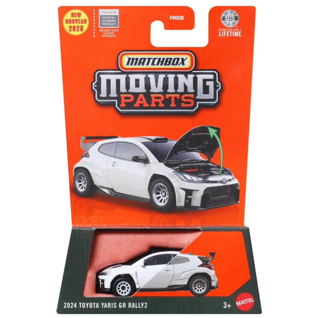 Matchbox: Moving Parts: 2024 Toyota Yaris GR Rally2 otvárací autíčko 1/64 - Mattel kép 1