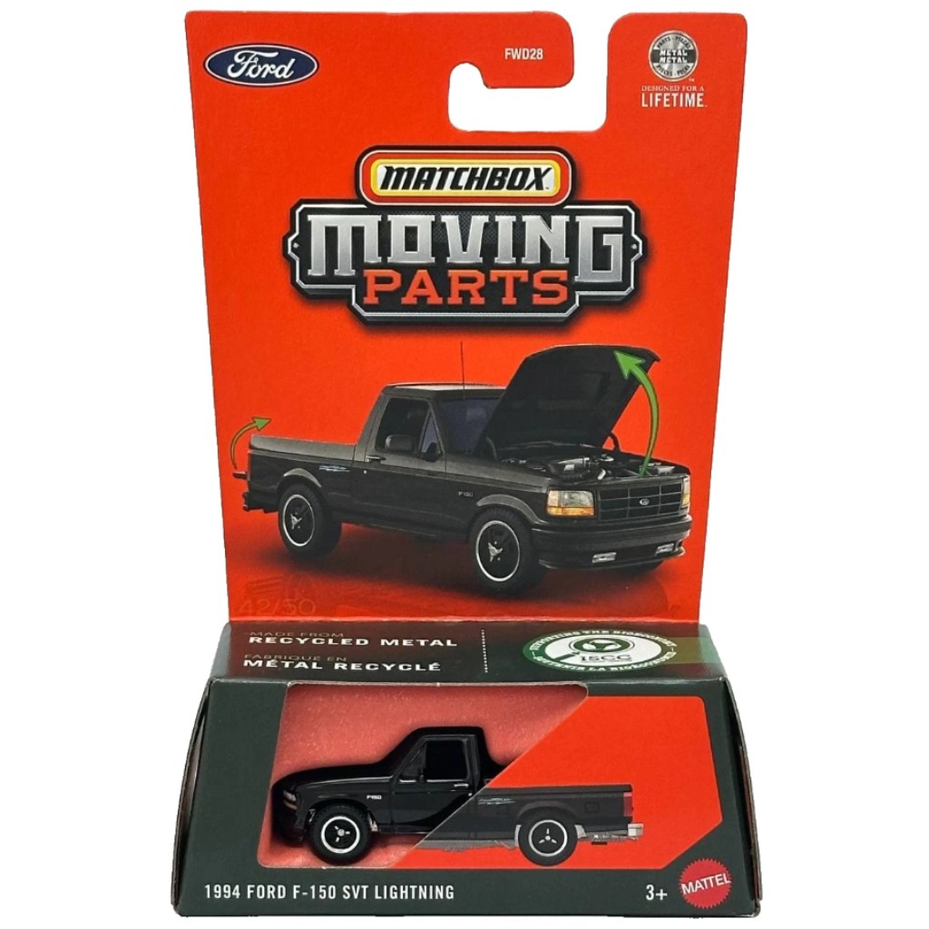 Matchbox Moving Parts: 1994 Ford F-150 SVT Lightning otvárací autíčko 1/64 - Mattel kép 1
