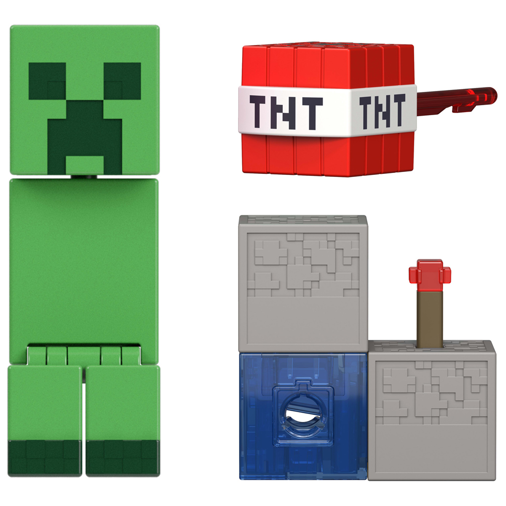 Minecraft: Creeper figura s TNT vystreľovačom - Mattel kép 2