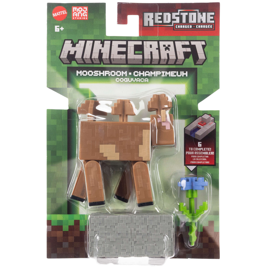 Minecraft: Mooshroom figura s doplnkami - Mattel kép 1