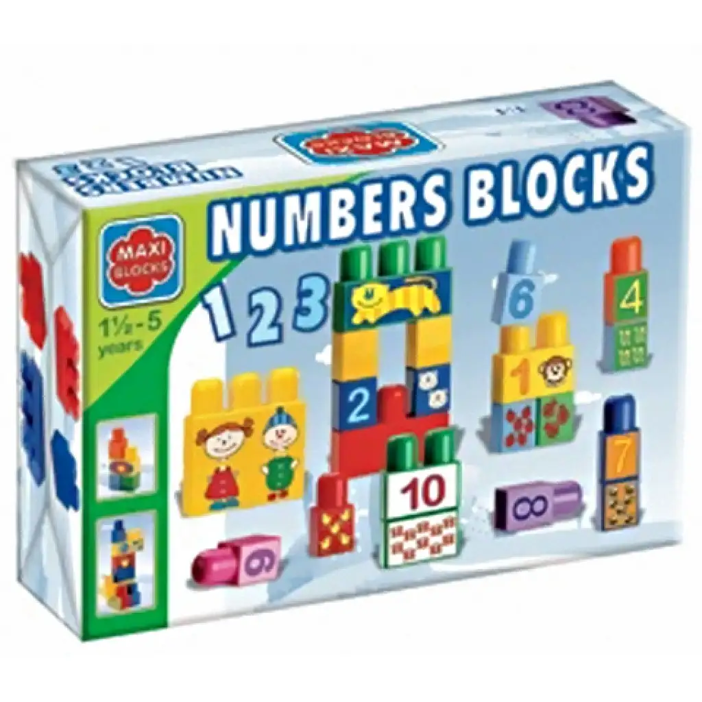 Maxi Blocks stavebnicová sada Učme sa počítať - D-Toys kép 1
