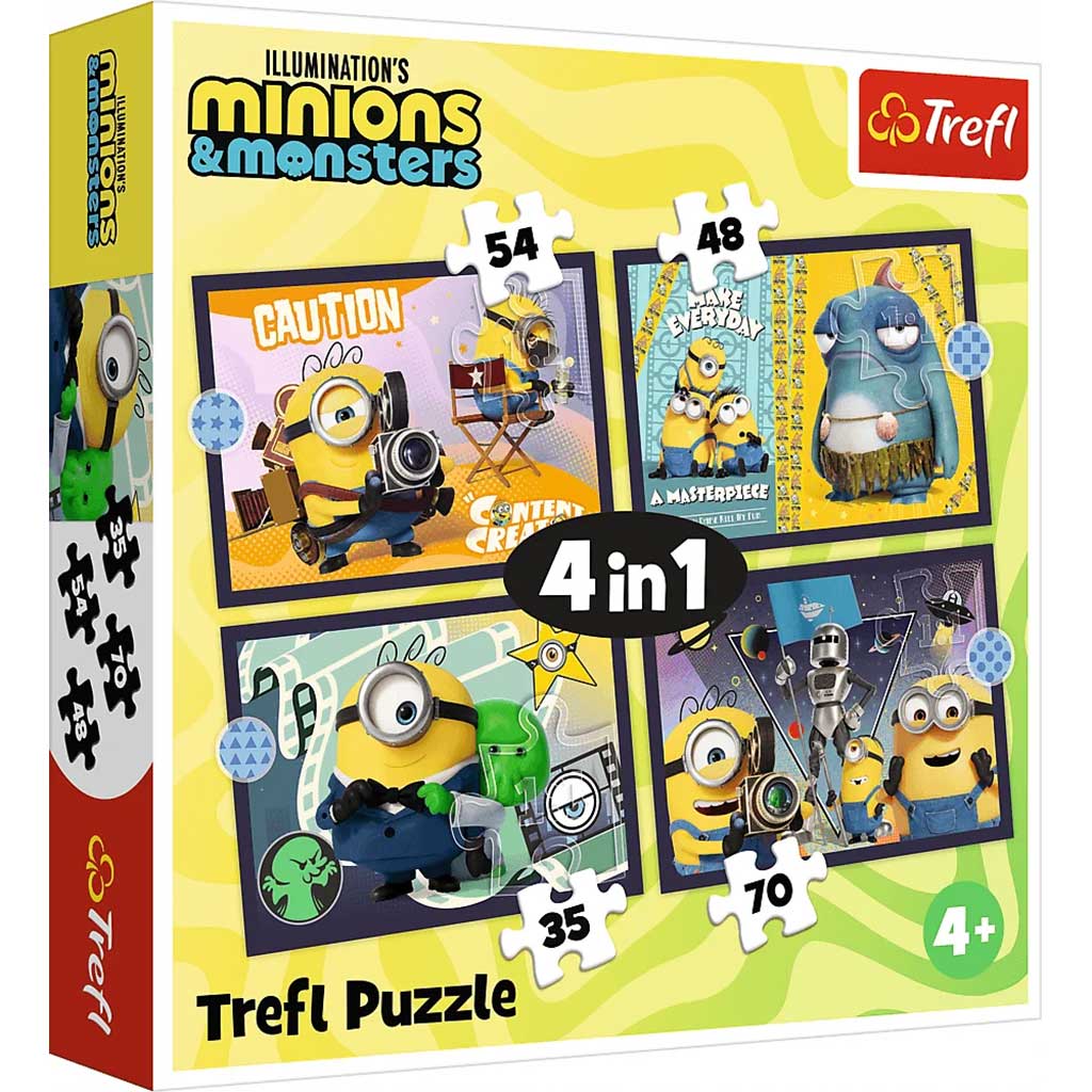 Mimoni 3 v 1 puzzle 35-48-54-70 ks - Trefl kép 1
